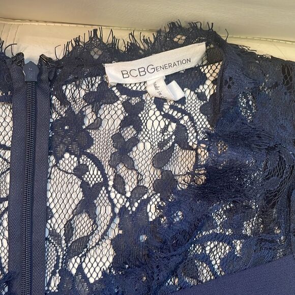 BCBGeneration Navy Lace Mini Dress - Picture 7 of 10